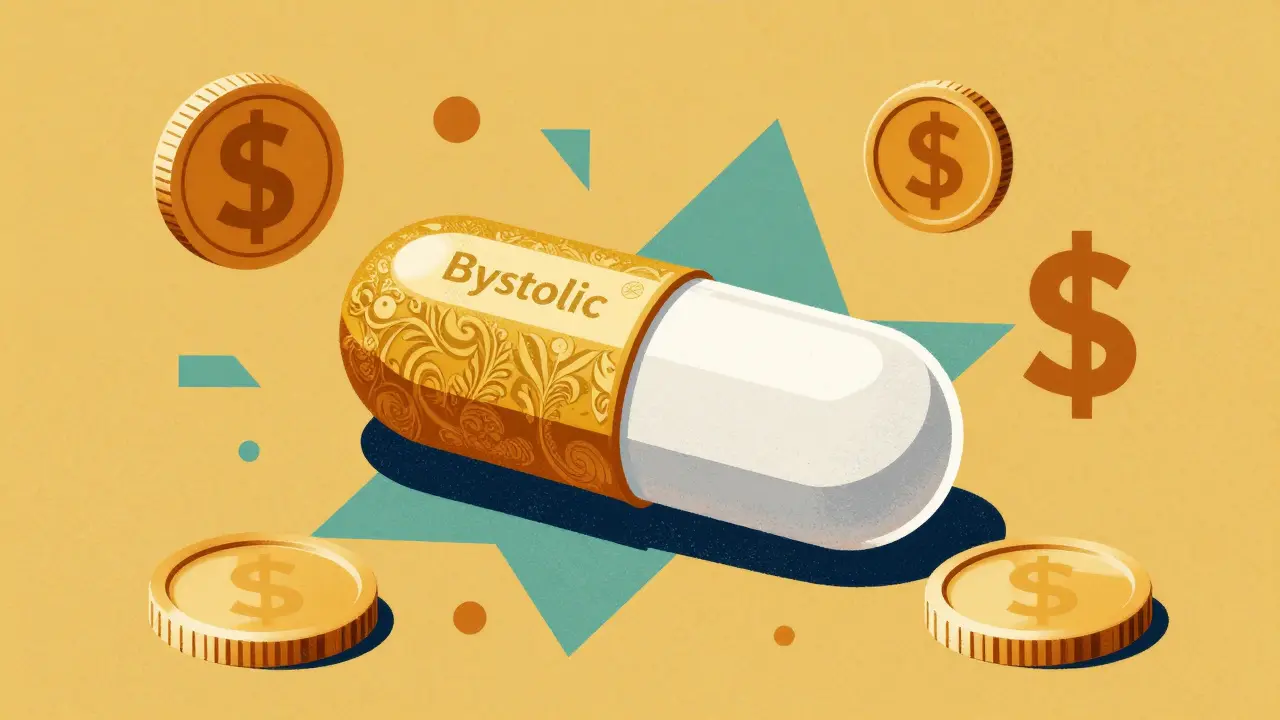 Conceptual split pill representing brand and generic medicine options.