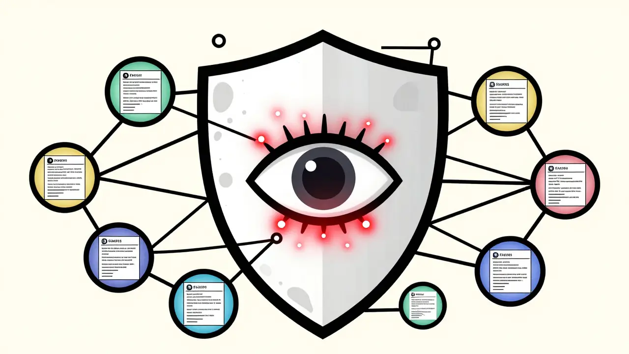 Network nodes forming shield with central signal detection