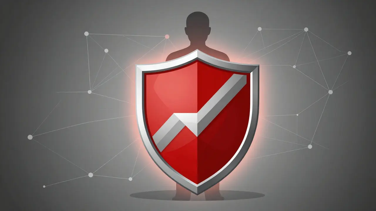 Geometric shield symbolizing verified safe online pharmacy practices