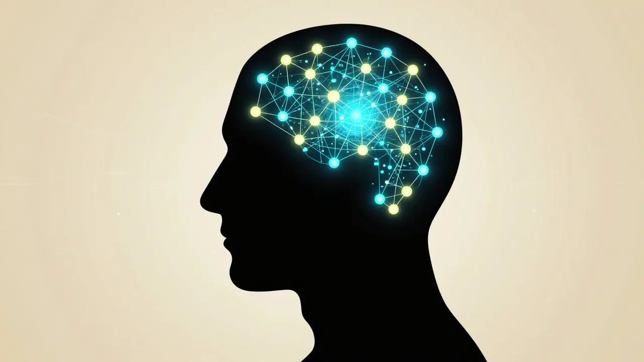 Silhouette head with digital network symbolizing health data modernization