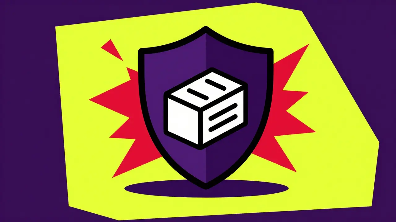 Symbolic shield protecting medicine from online scam threats